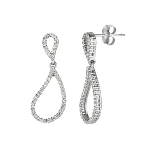 0.50 Carat Natural Diamond Earrings G SI 14K White Gold