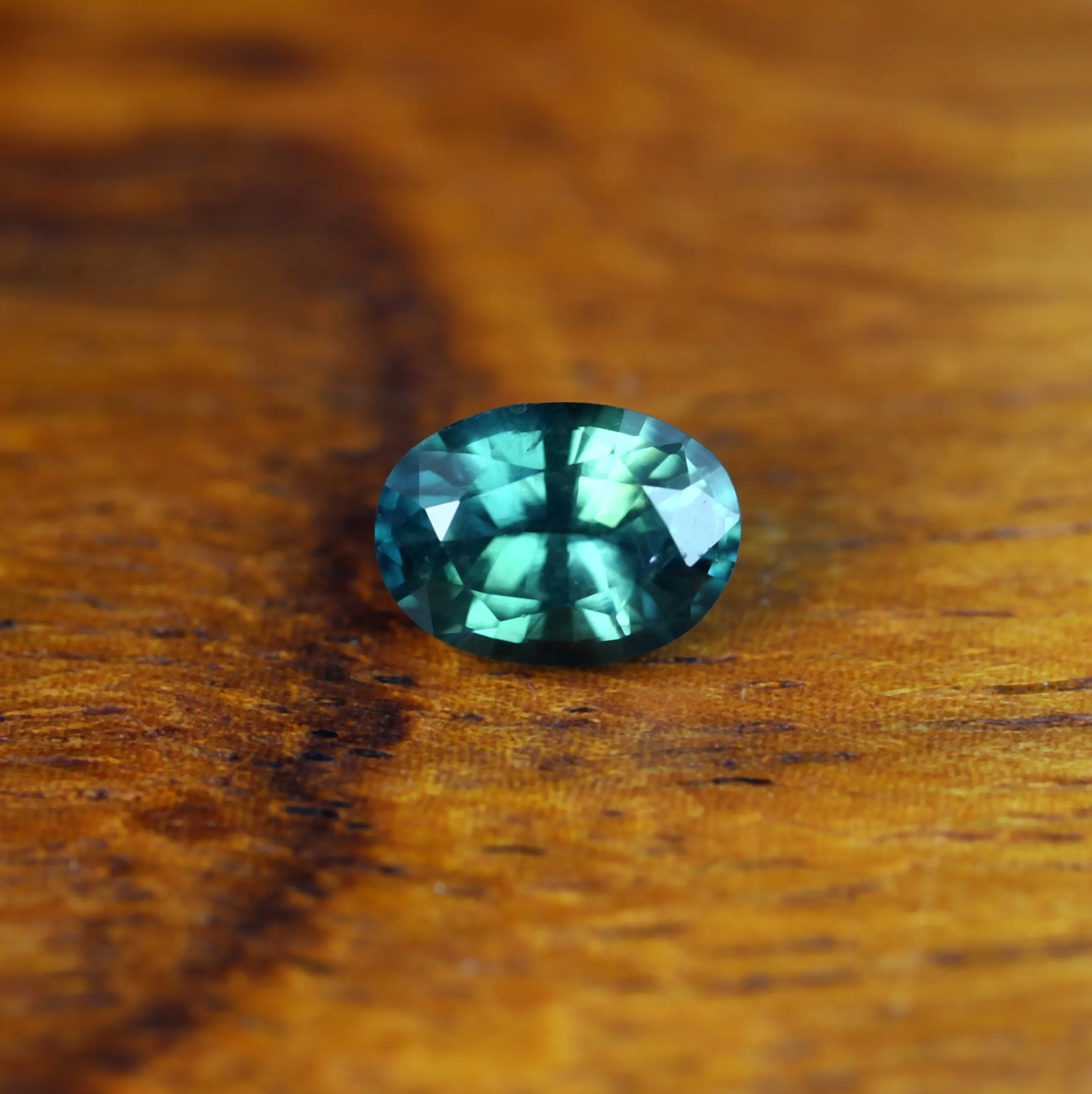 0.64ct Certified Natural Teal Sapphire