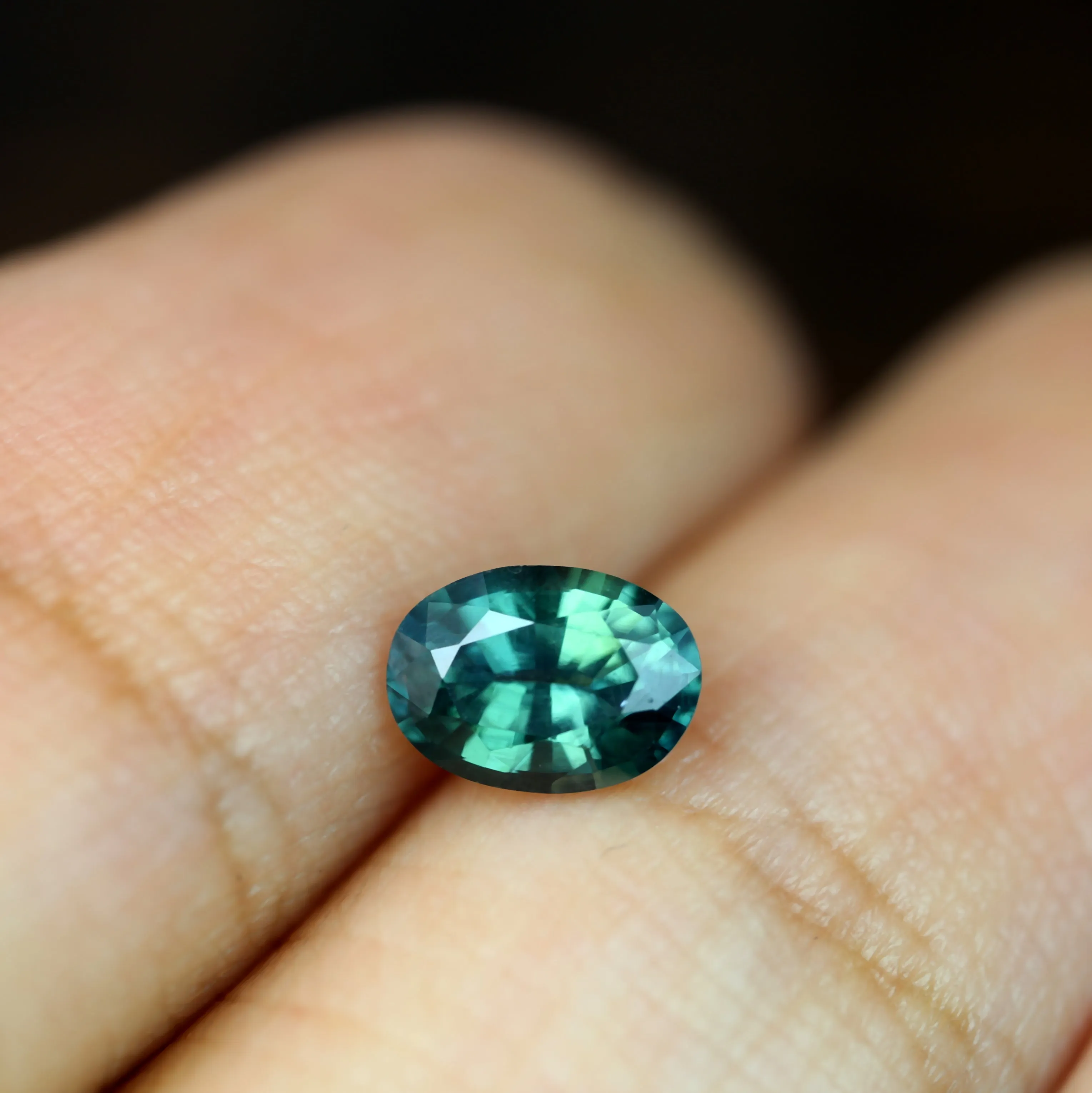 0.64ct Certified Natural Teal Sapphire