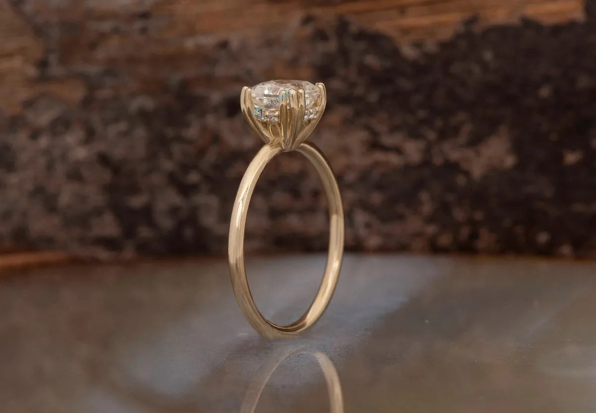 0.88 carat Radiant solitaire ring