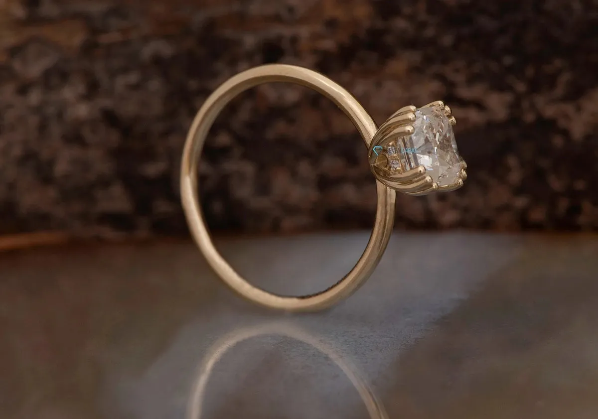 0.88 carat Radiant solitaire ring