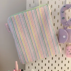 11" iPad Pouch - Summer Stripe/Green