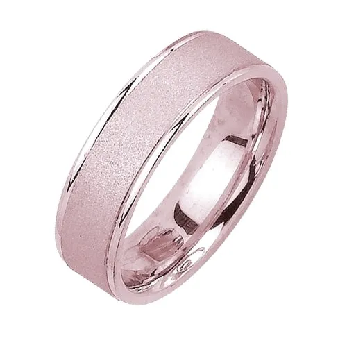 14K or 18K Rose Gold Plain Ring
