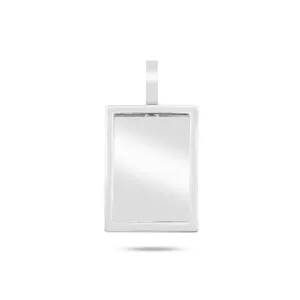 14k Solid White Gold Picture Pendant