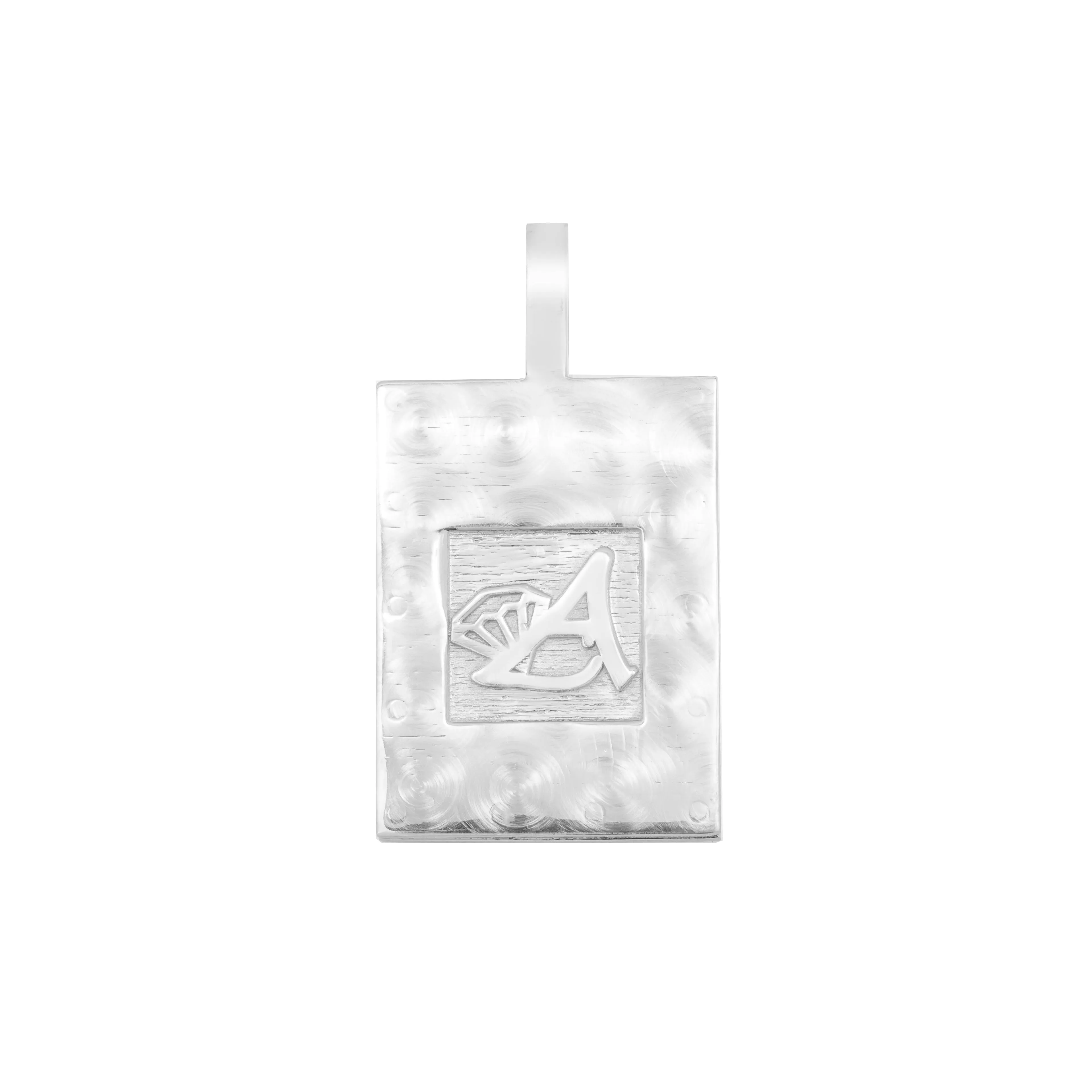 14k Solid White Gold Picture Pendant