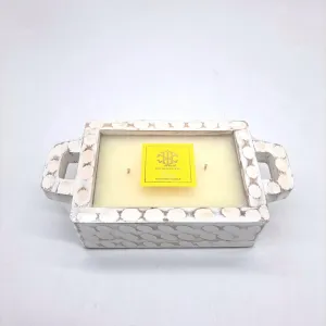 $15.00 min 4 - Citron Whitewash Rectangle Candle