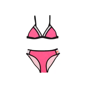 178 Neon Lights Plain Tri Bikini