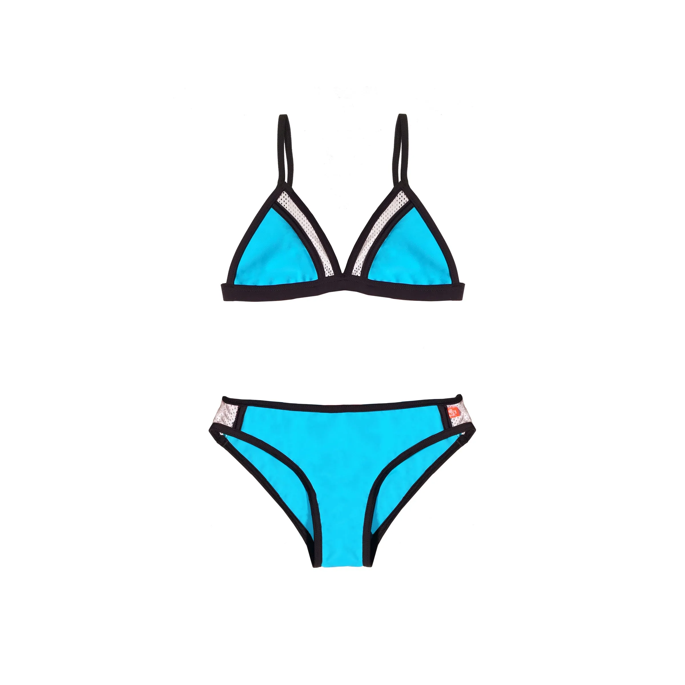 178 Neon Lights Plain Tri Bikini