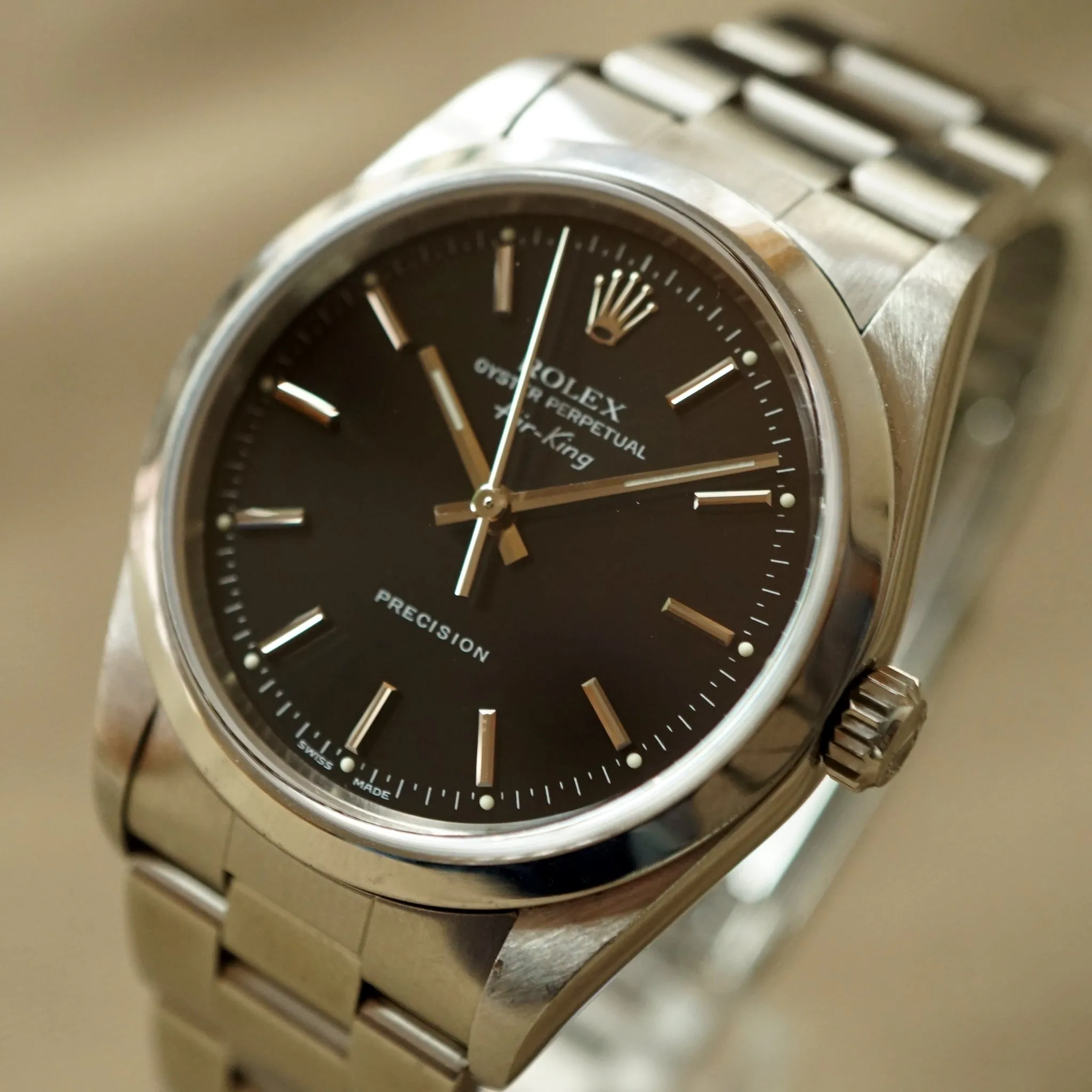 1999 ROLEX AIR-KING BLACK 14000 WATCH PAPER W/ RSC CARD