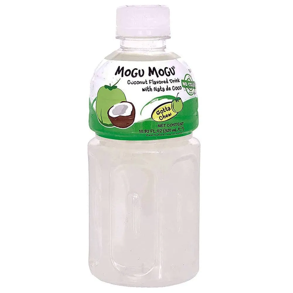 24x Mogu Mogu Cocco Coconut Flavoured Drink, Getränk mit Kokosgeschmack mit Nata de Coco 320ml
