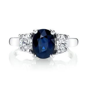 2.55ctw. Sapphire Three-Stone Ring