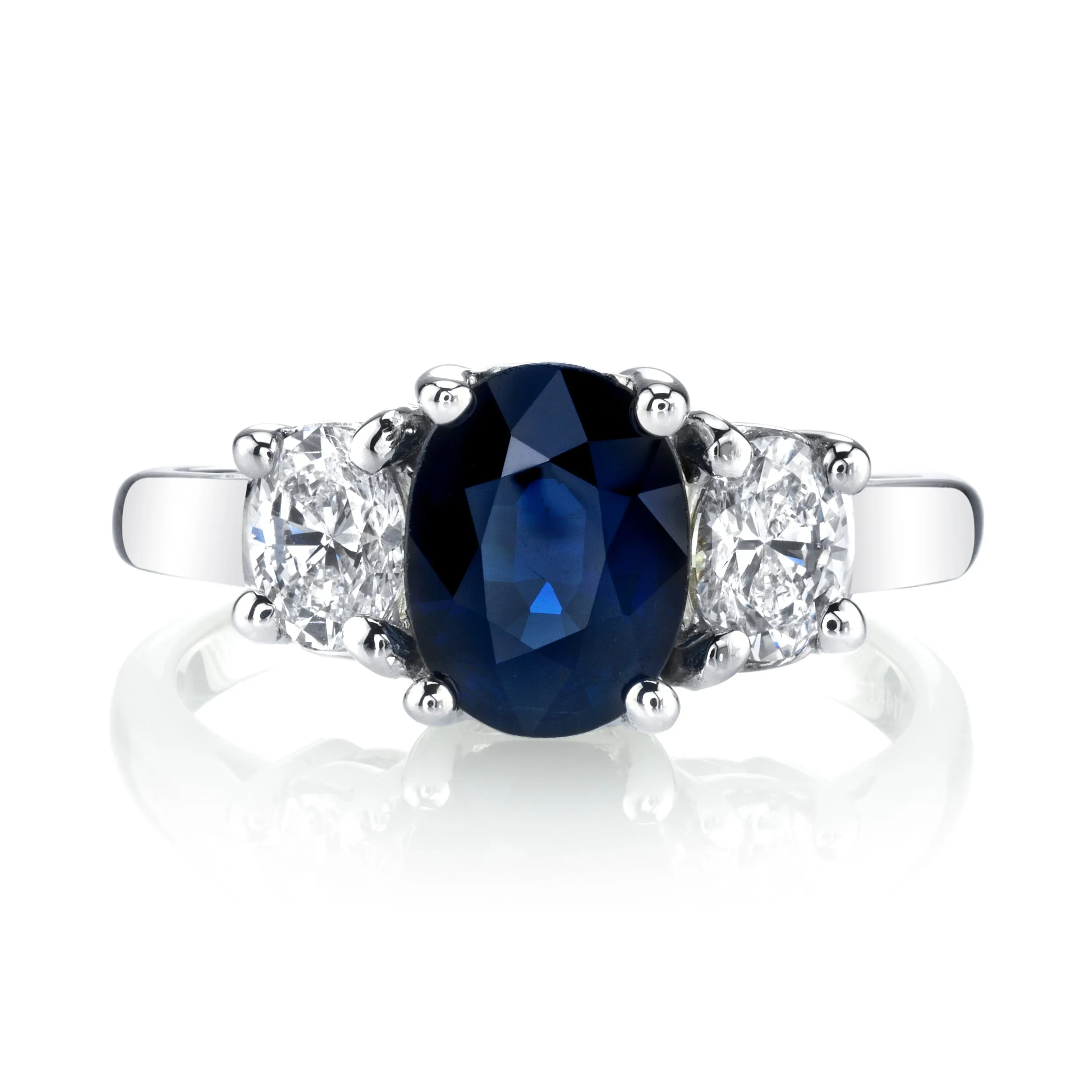 2.55ctw. Sapphire Three-Stone Ring