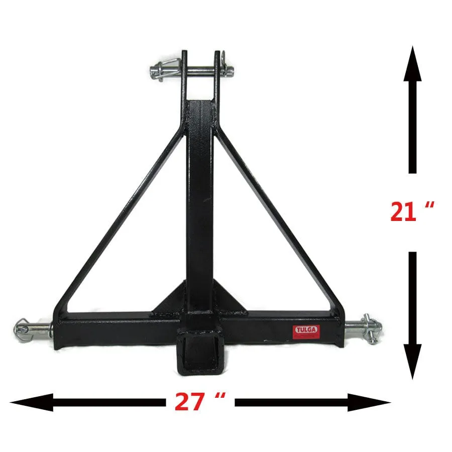 3 Point Tractor Hitch Drawbar Adapter for 2" Trailer Hitch for Sub-Compact, Compact Tractors