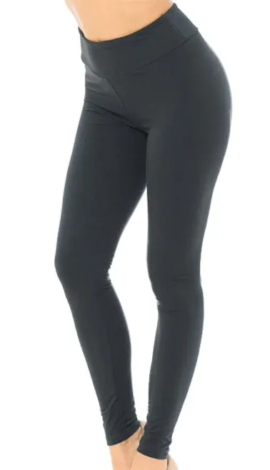 3" High Waisted Buttery Soft Solid Basic Leggings