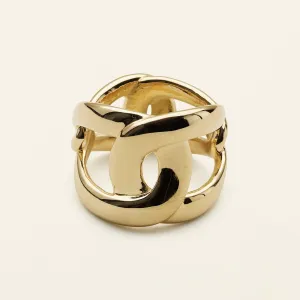 4 TUNE RING LOW - 18K gold plated silver