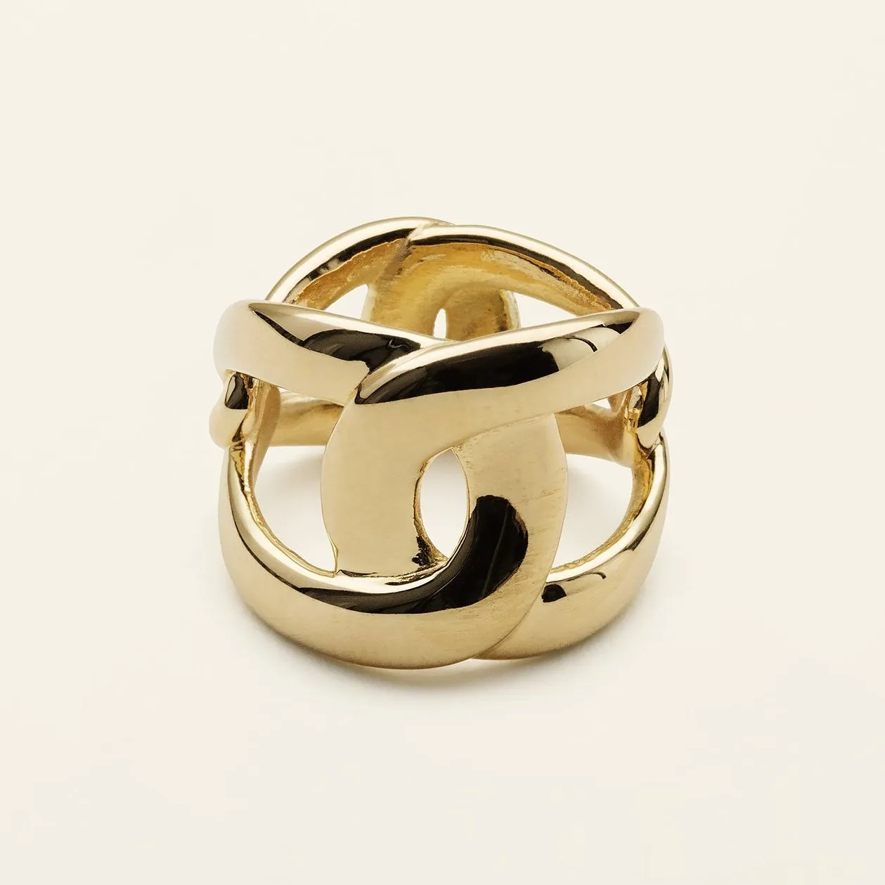 4 TUNE RING LOW - 18K gold plated silver