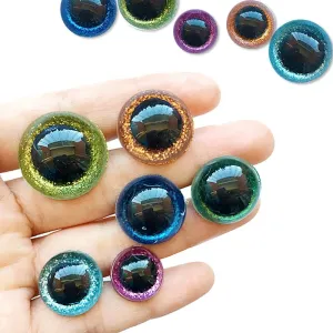 40pcs 3D Glitter Plush Plastic Safety Eyes