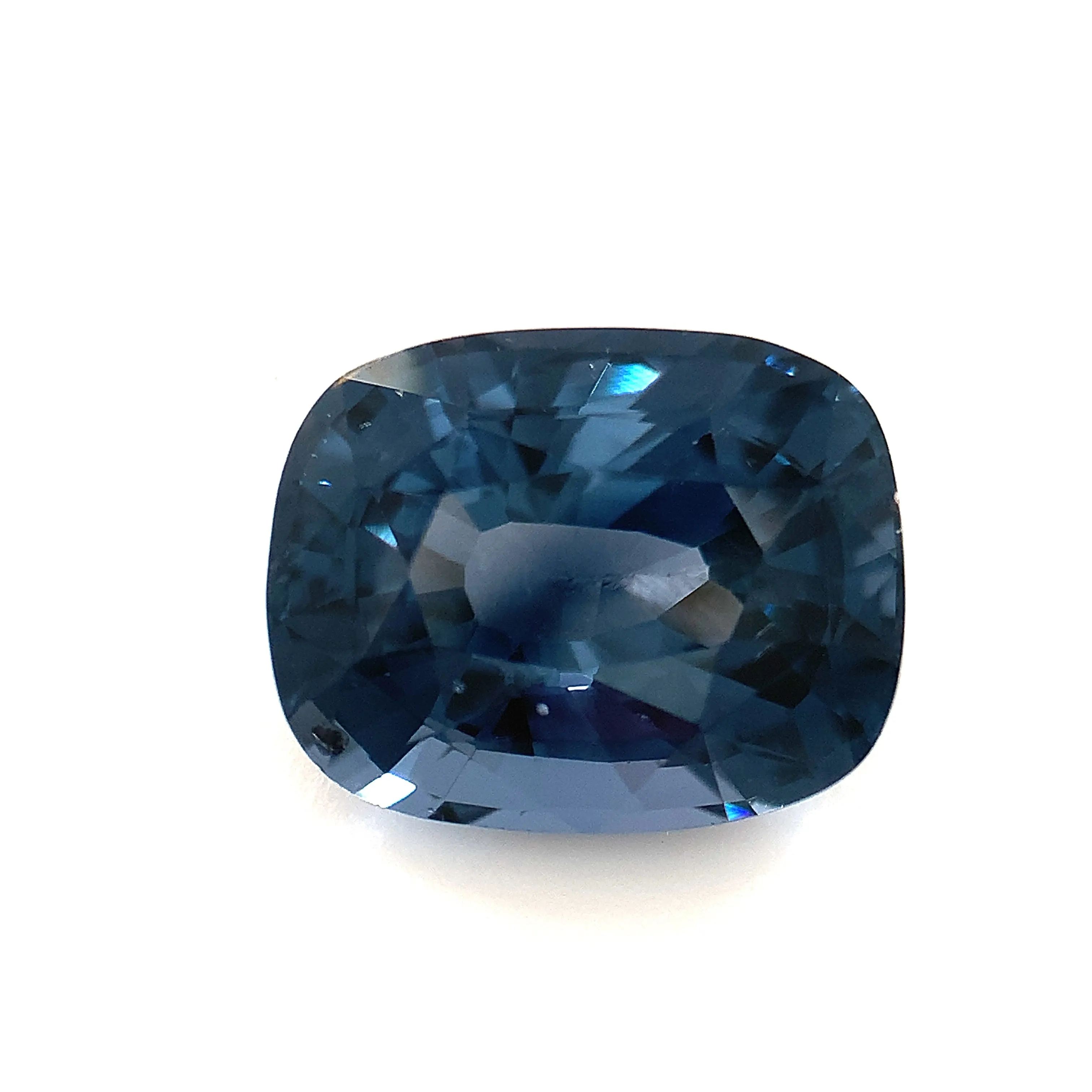 4.90 ct. Blue Spinel Cushion GIA, Unset 3-Stone Engagement Ring or Pendant Gem