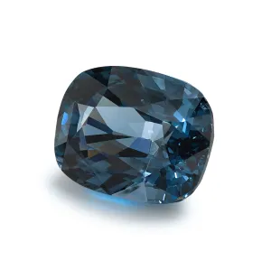 4.90 ct. Blue Spinel Cushion GIA, Unset 3-Stone Engagement Ring or Pendant Gem