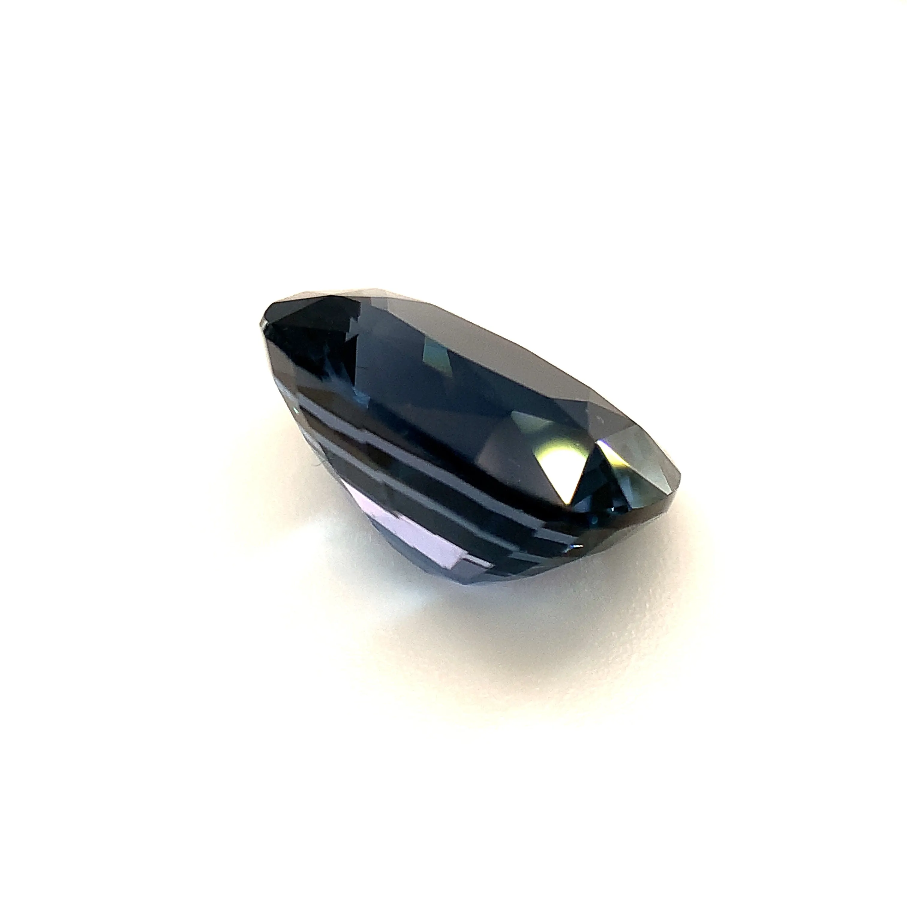 4.90 ct. Blue Spinel Cushion GIA, Unset 3-Stone Engagement Ring or Pendant Gem