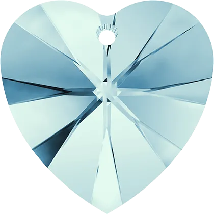 6228 Swarovski XILION Heart Pendants, Aquamarine (202)