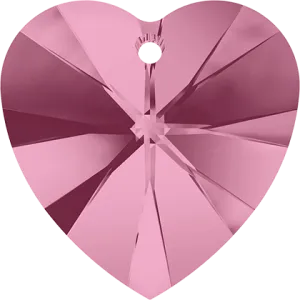 6228 Swarovski XILION Heart Pendants, Light Rose (223)