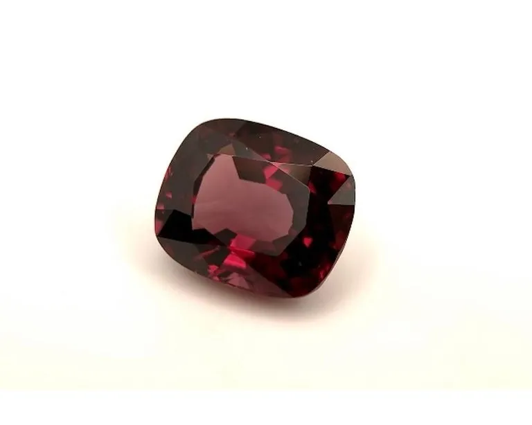 7.40 Carat Burgundy Rhodolite Garnet Cushion, Unset Loose Ring, Pendant Gemstone