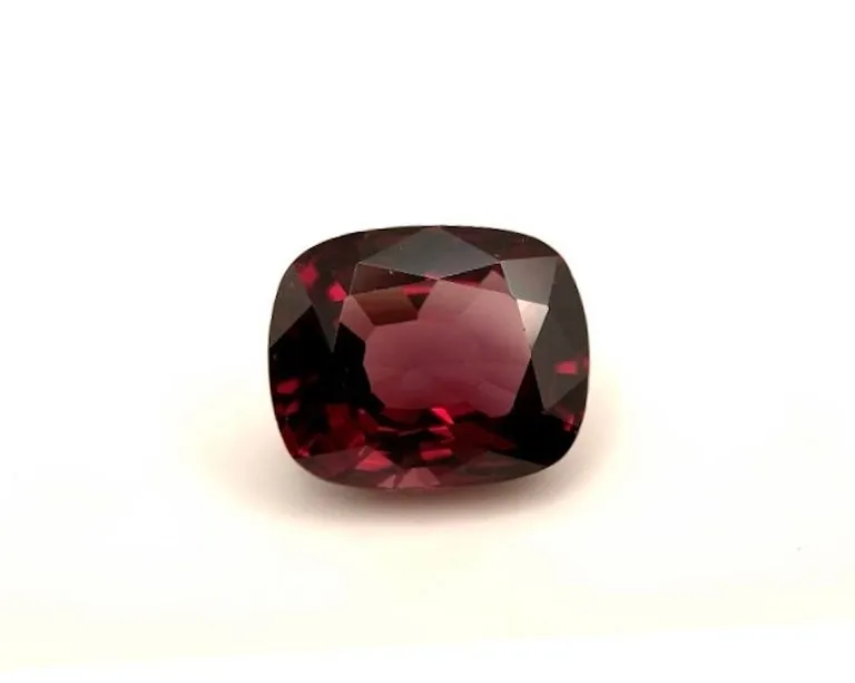 7.40 Carat Burgundy Rhodolite Garnet Cushion, Unset Loose Ring, Pendant Gemstone