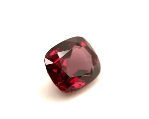 7.40 Carat Burgundy Rhodolite Garnet Cushion, Unset Loose Ring, Pendant Gemstone