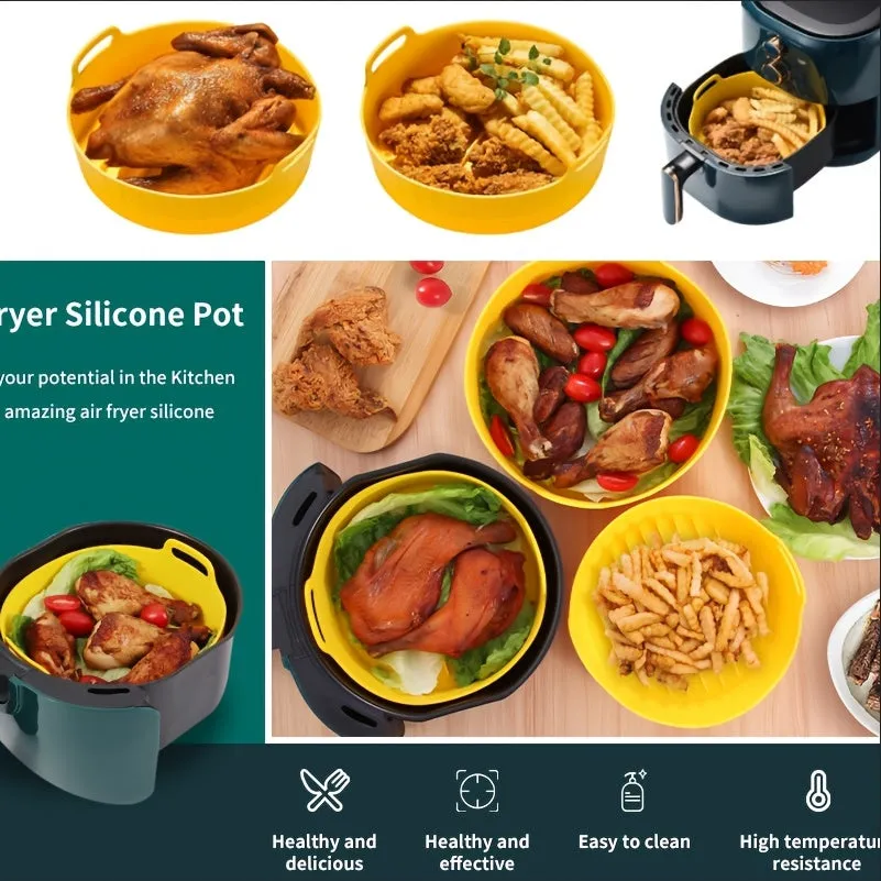 7.5 inch/9.5 inch Silicone Air Fryer Pan