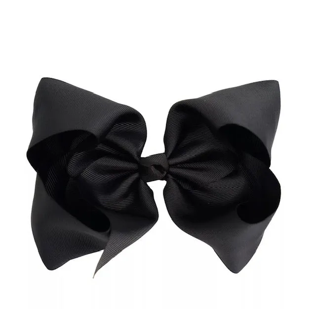 8" Jumbo Grosgrain Black Boutique Bow