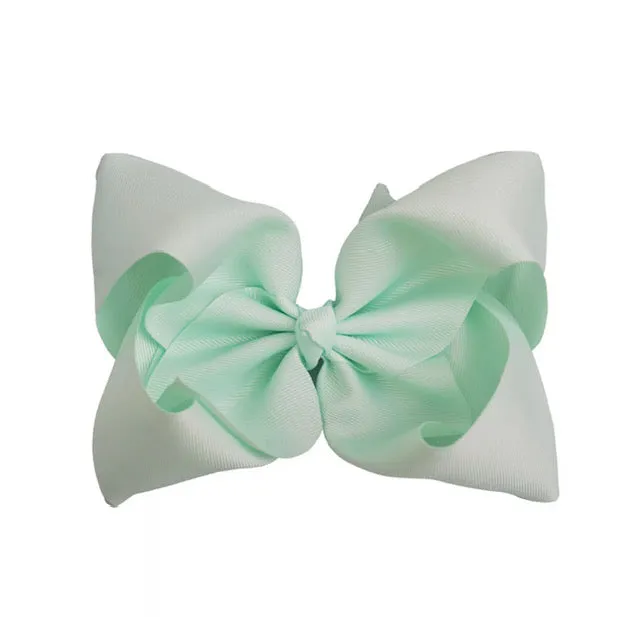 8" Jumbo Grosgrain Mint Ice Boutique Bow
