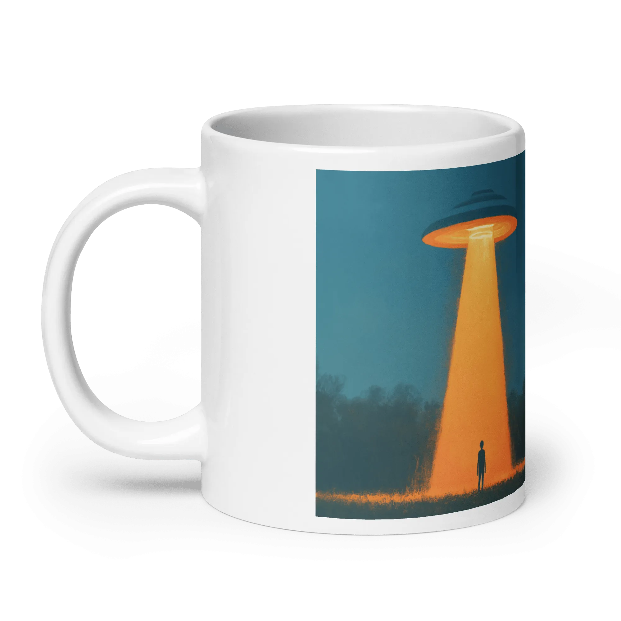 Abduction! White Glossy Mug