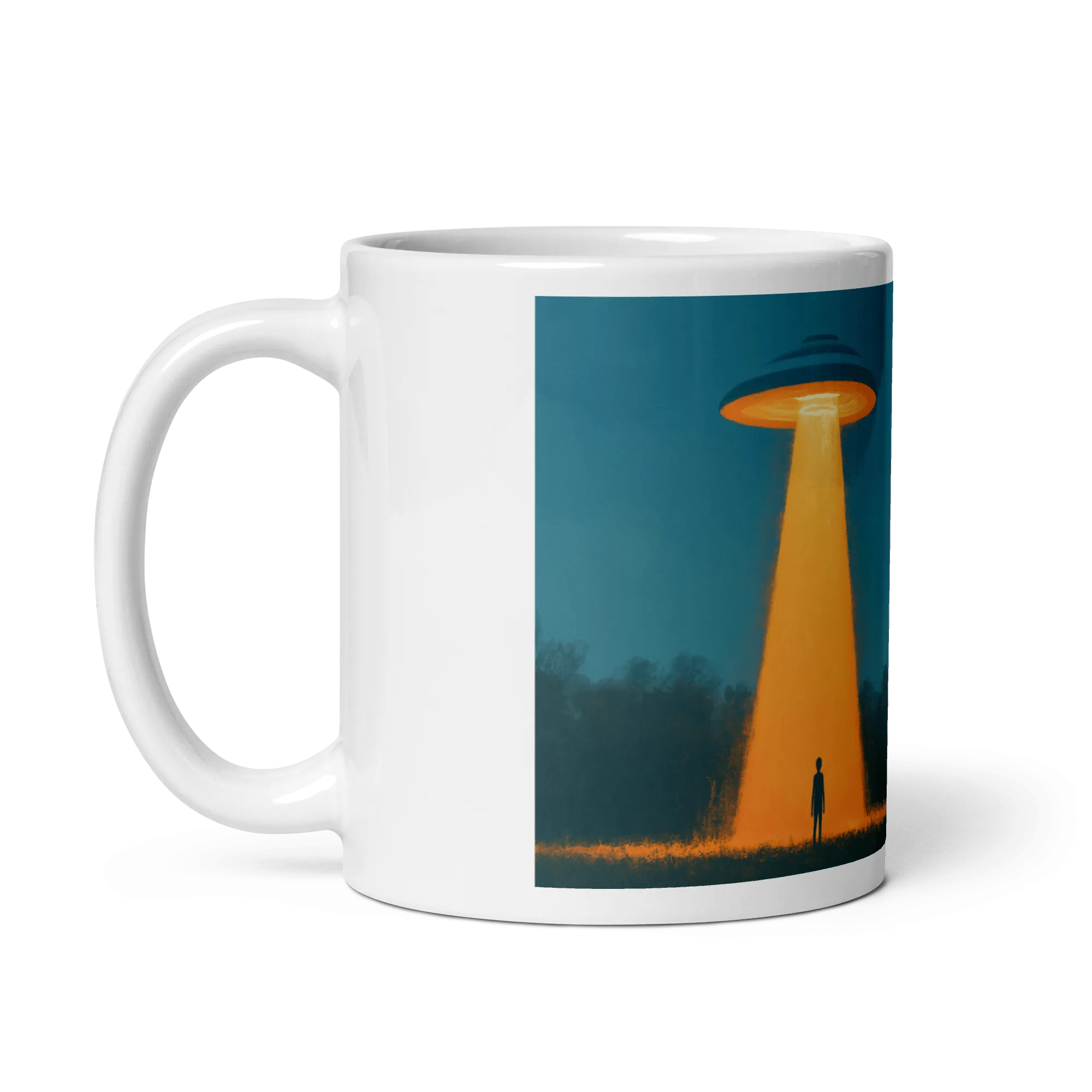 Abduction! White Glossy Mug