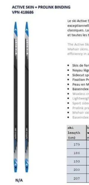 Active Skin Nordic Ski with IFP Compact Binding