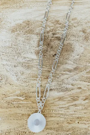 Alora Necklace - Matte Silver
