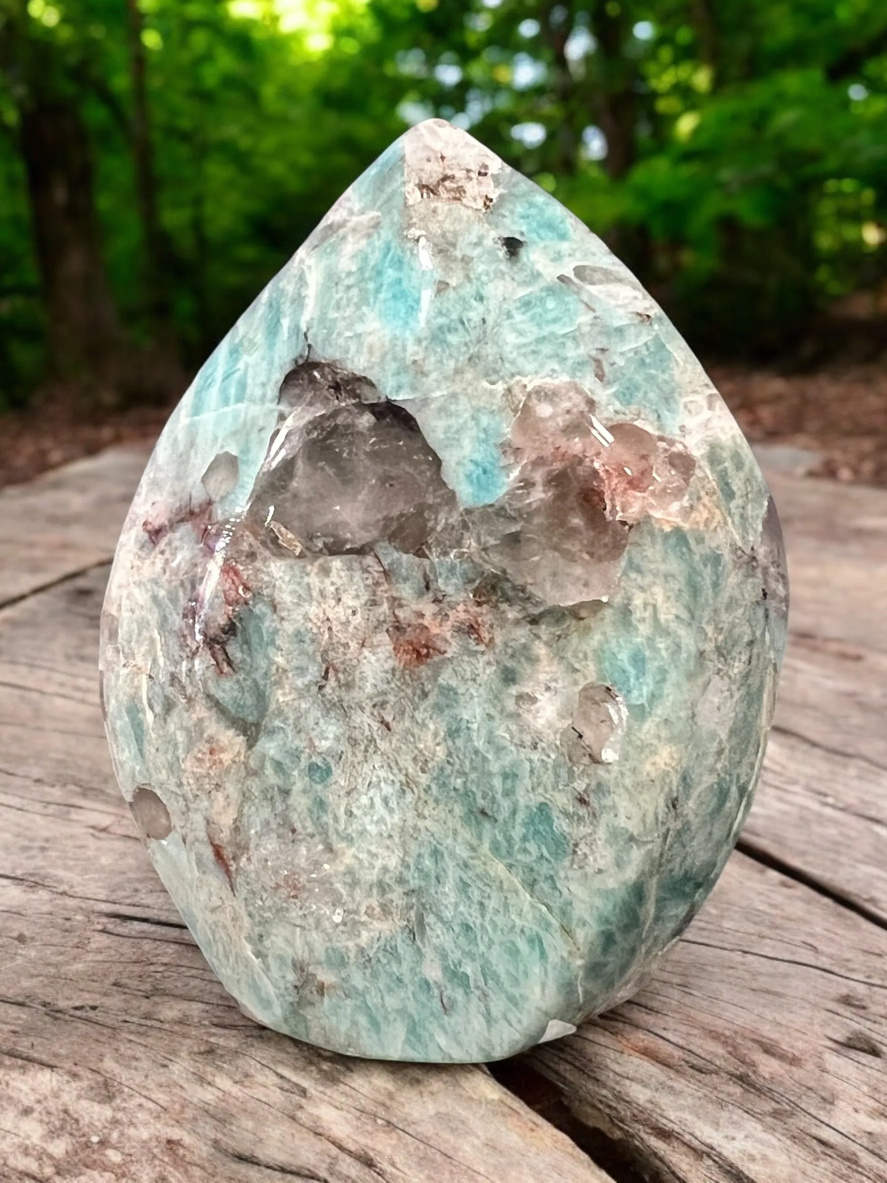 Amazonite Flame, Amazonite Crystal, Amazonite Stone, Gambler's Stone, Prosperity Stone