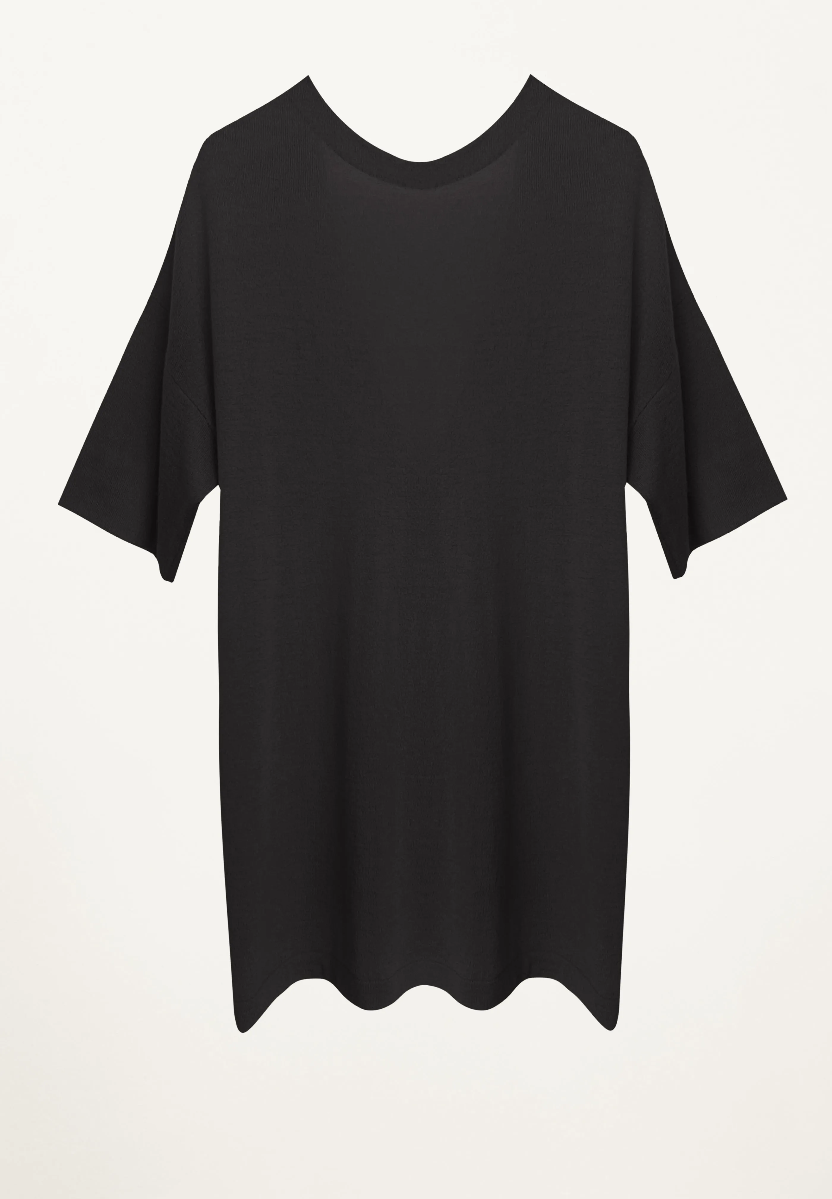 Amira Low Back Tee in Black