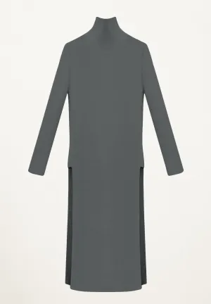 Aria T-Neck Tunic in Charcoal