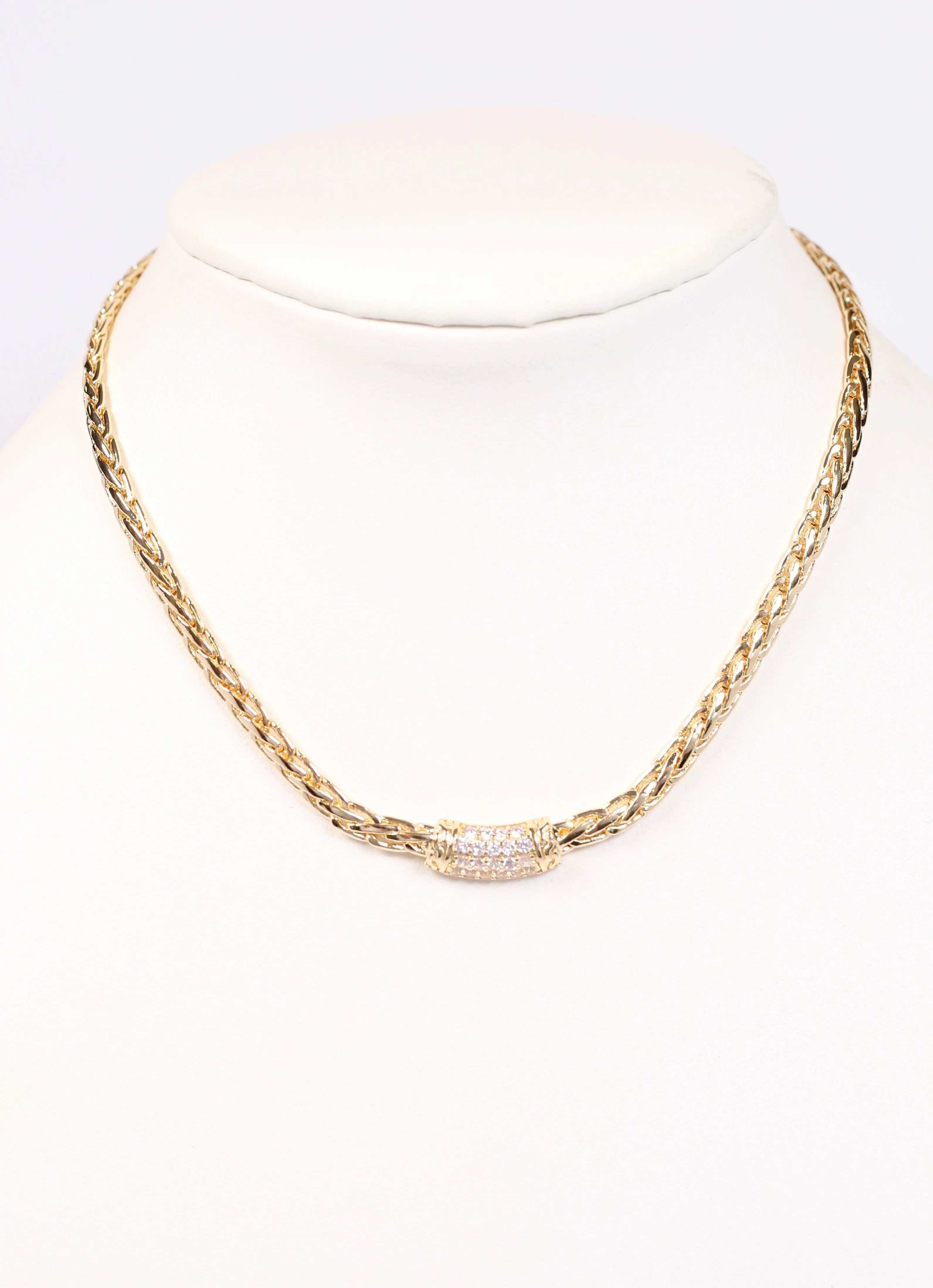 Armand CZ Necklace Gold