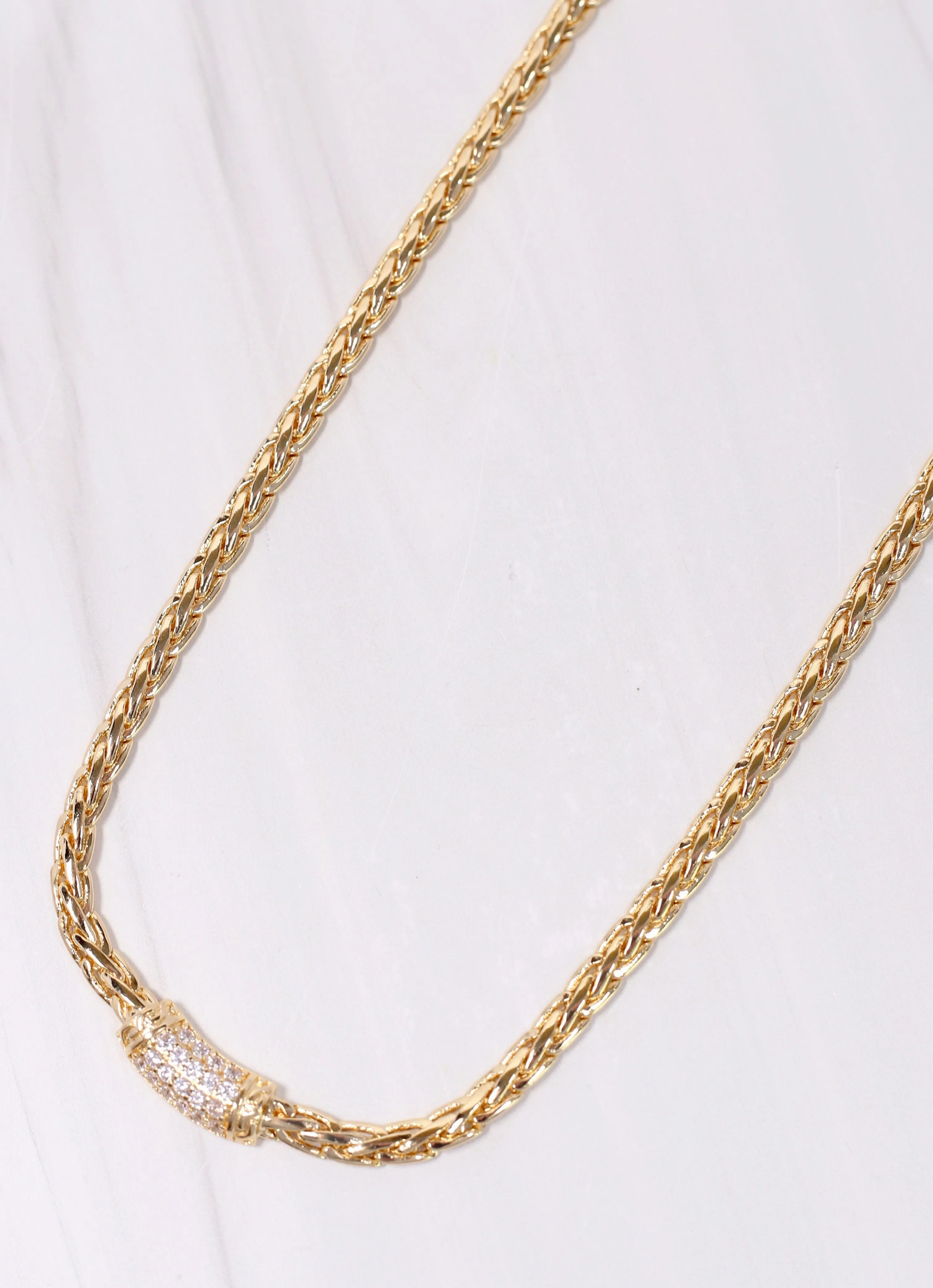 Armand CZ Necklace Gold
