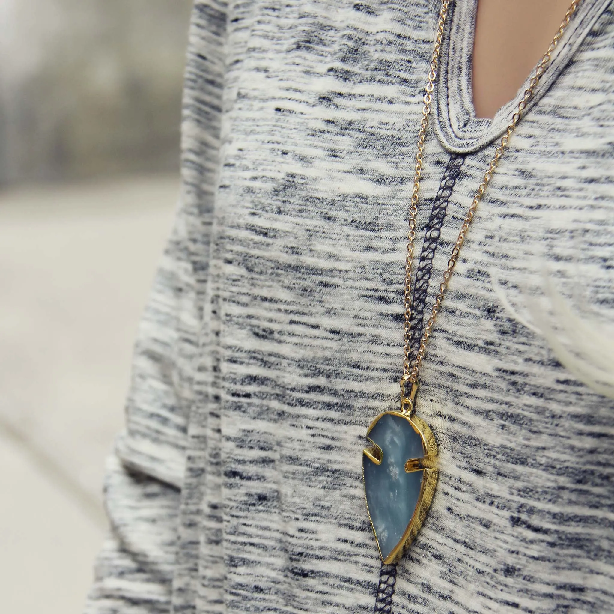 Arrow & Stone Necklace