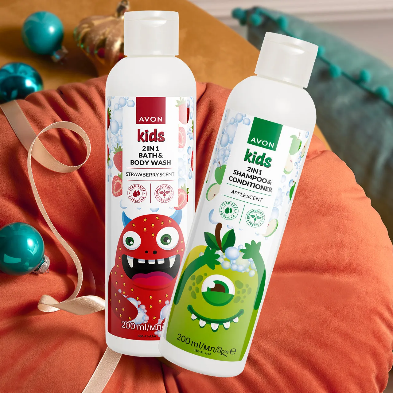Avon Kids Little Monsters Apple 2-In-1 Shampoo & Conditioner 200g