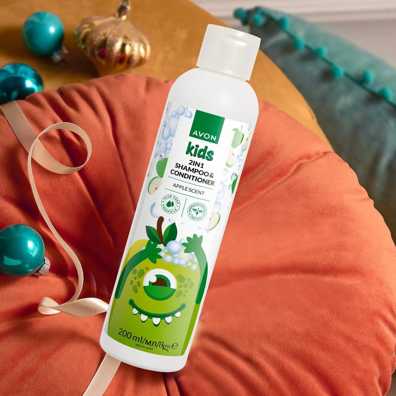 Avon Kids Little Monsters Apple 2-In-1 Shampoo & Conditioner 200g
