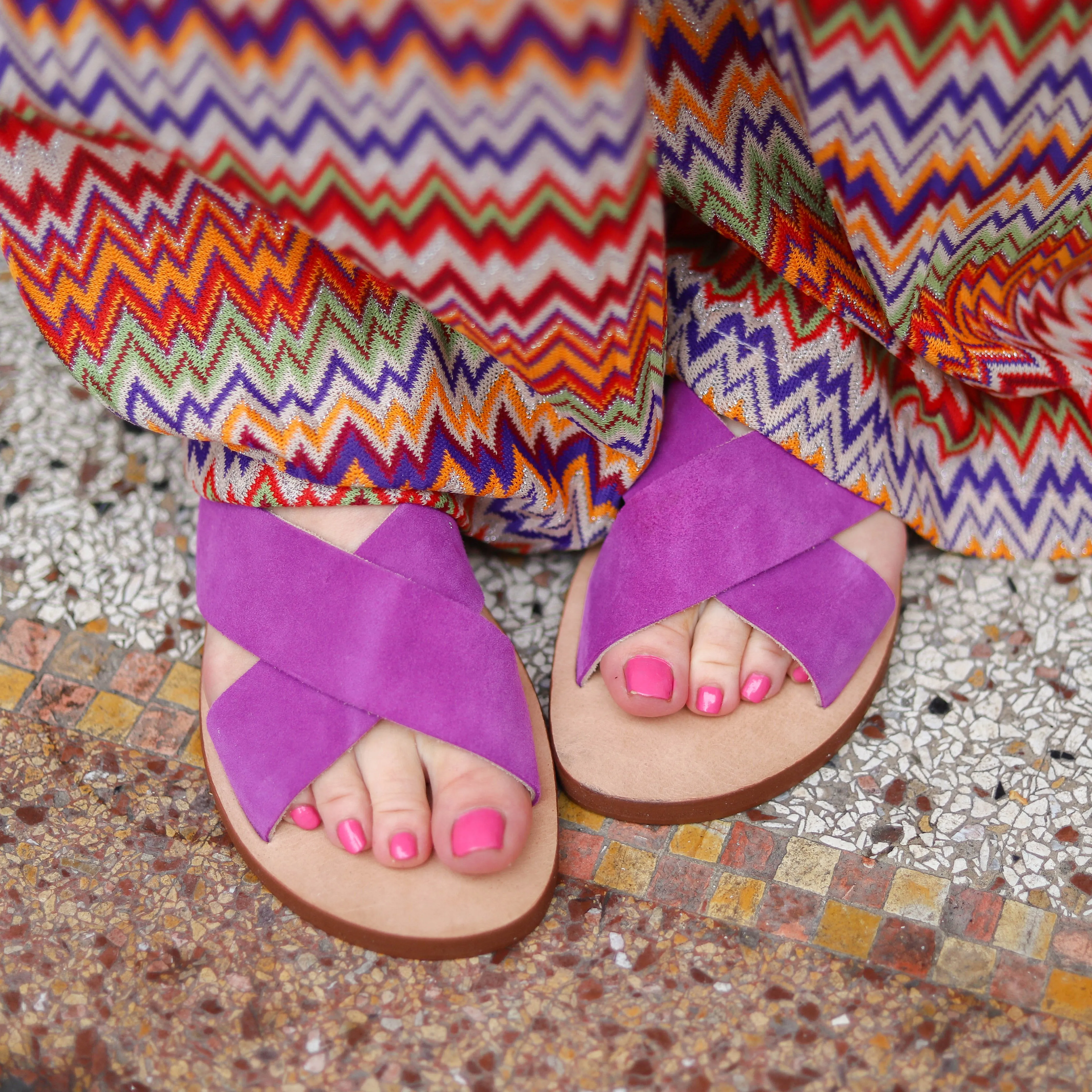 Basic sandaal purple