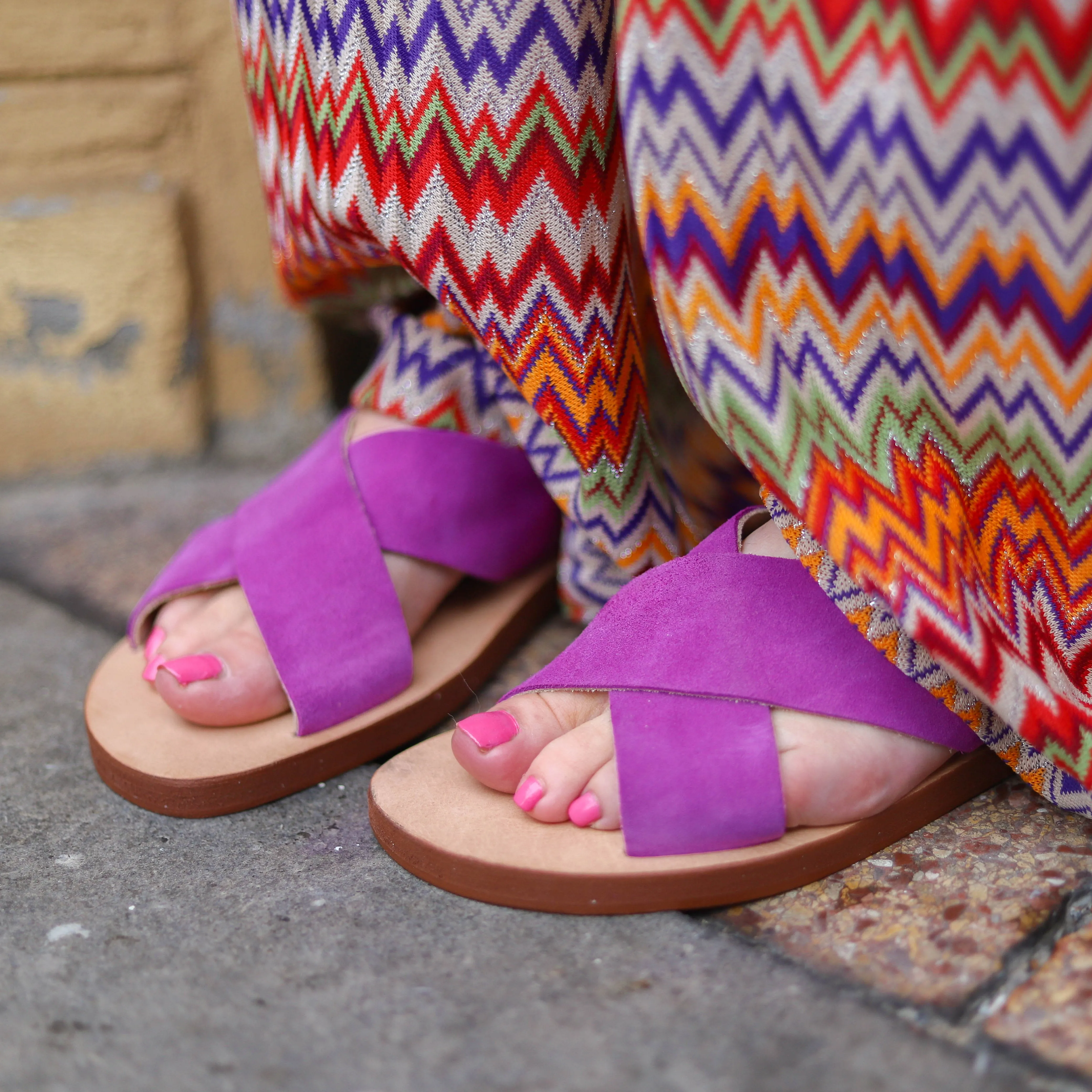Basic sandaal purple