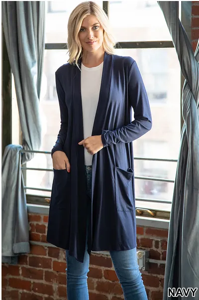 Basic Solid Cardigan-Multiple Colors Available