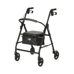 Basic Steel Rollator with 6" Wheels, Black