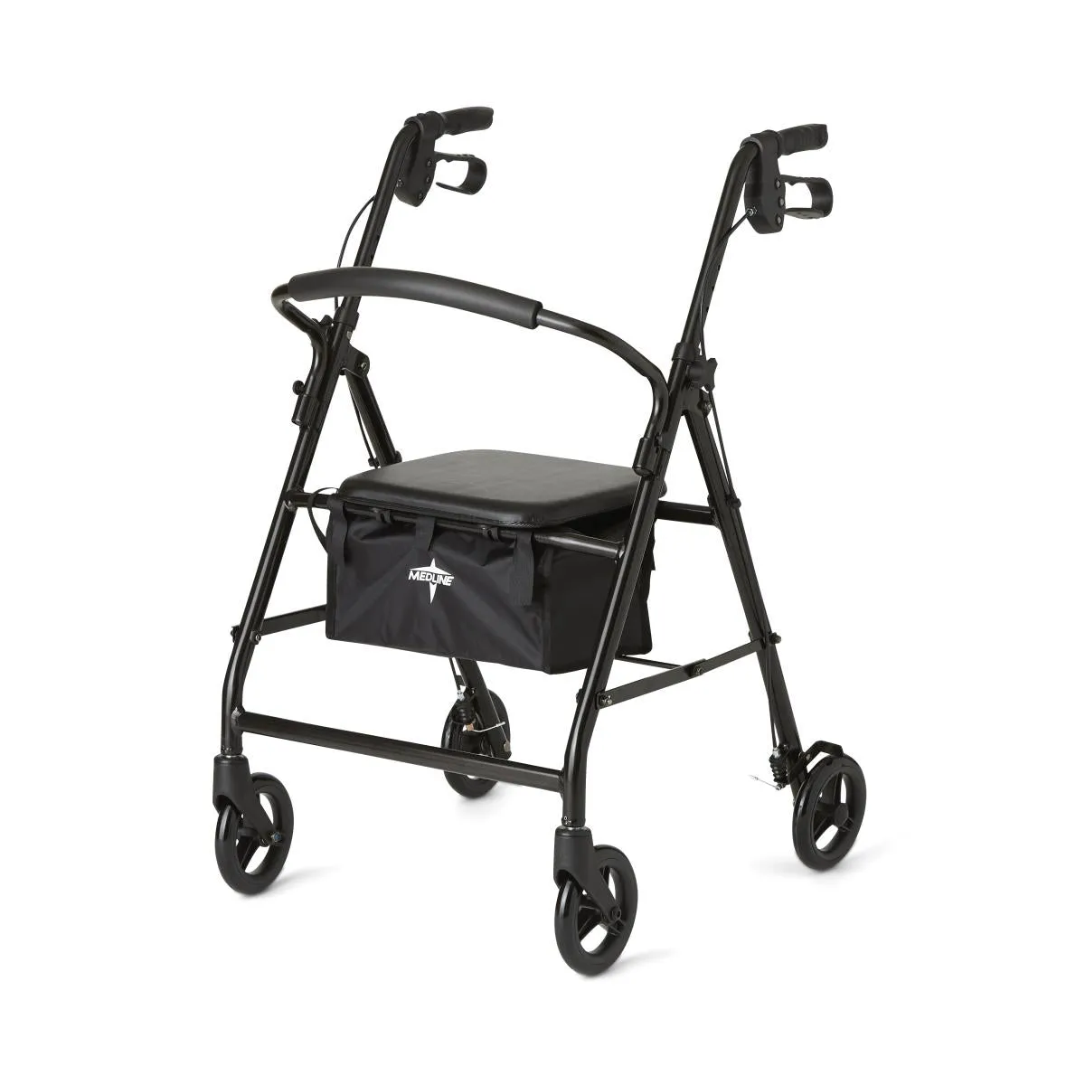 Basic Steel Rollator with 6" Wheels, Black