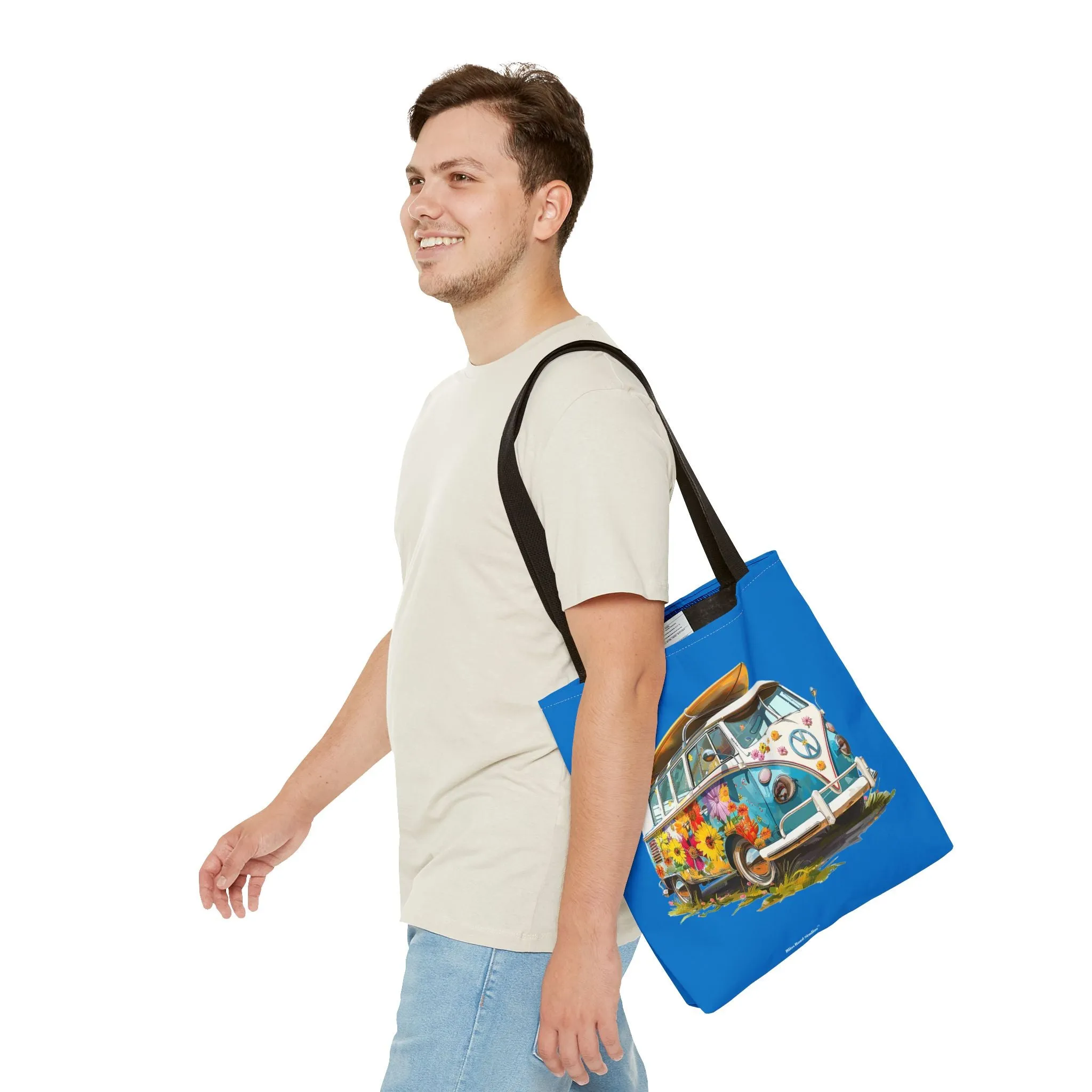Beach Surfer Dudes & Retro Rides Tote Bag - Surf's Up! - Hang 10 and Cruise the Coast in Nostalgic Style. Available in 3 sizes.
